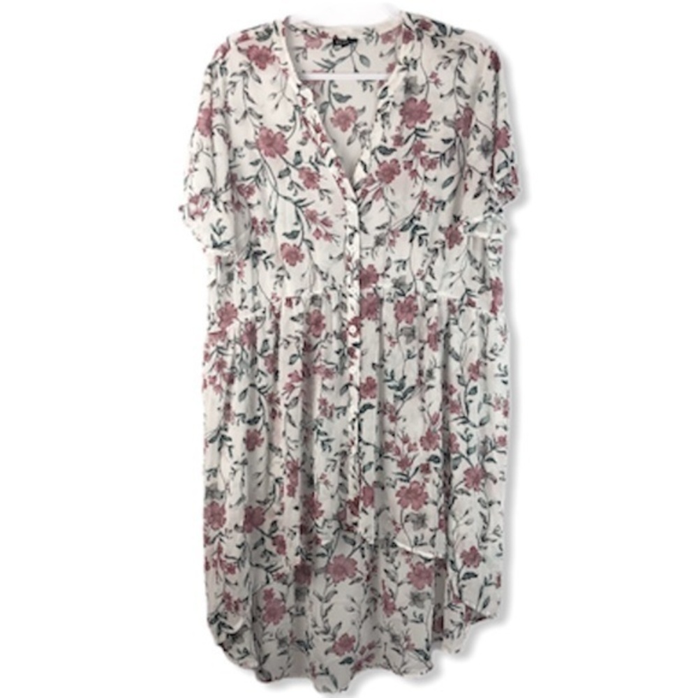 TORRID Size 2 Button Front Sheer Dress. EUC.